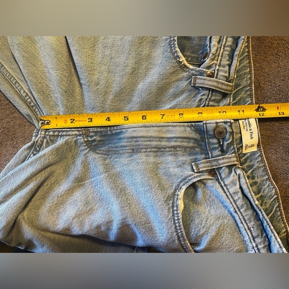 Abercrombie And Fitch The Wide Leg Mid Rise Denim Jeans Size 25/0 Long - Picture 5 of 6